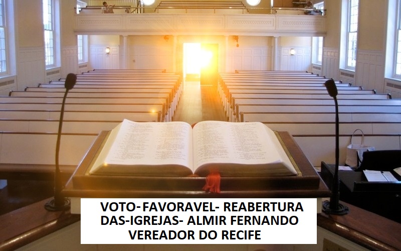 Voto favorável a reabertura das igrejas